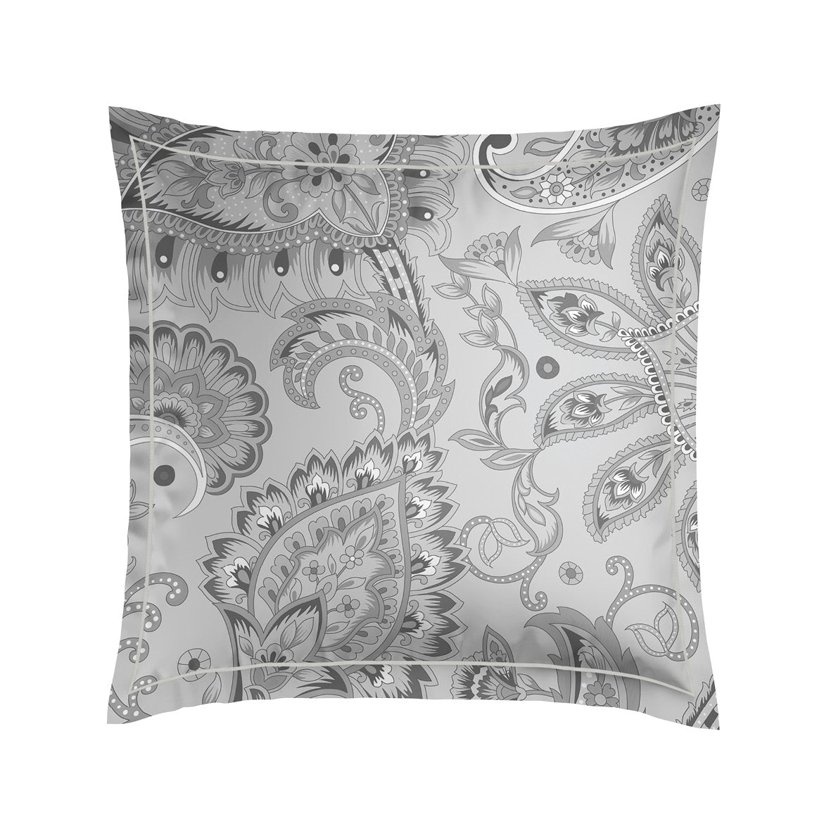 Taie(s) d'oreiller satin de coton - Paisley Noir