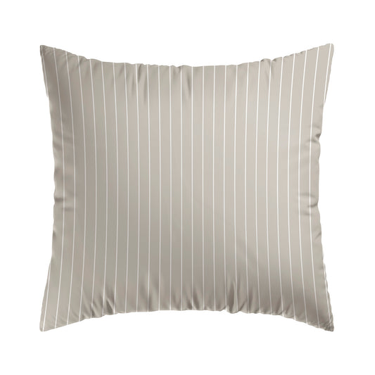 Pillowcase(s) cotton satin - Rayures classiques Taupe