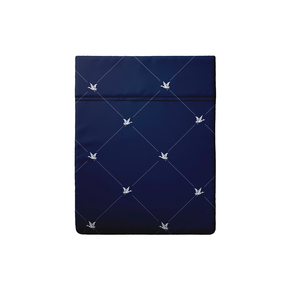 Flat sheet cotton satin - Canards Evy Blue