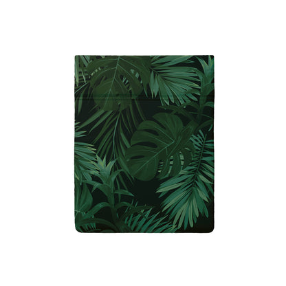 Flat sheet cotton satin - Jungle Green