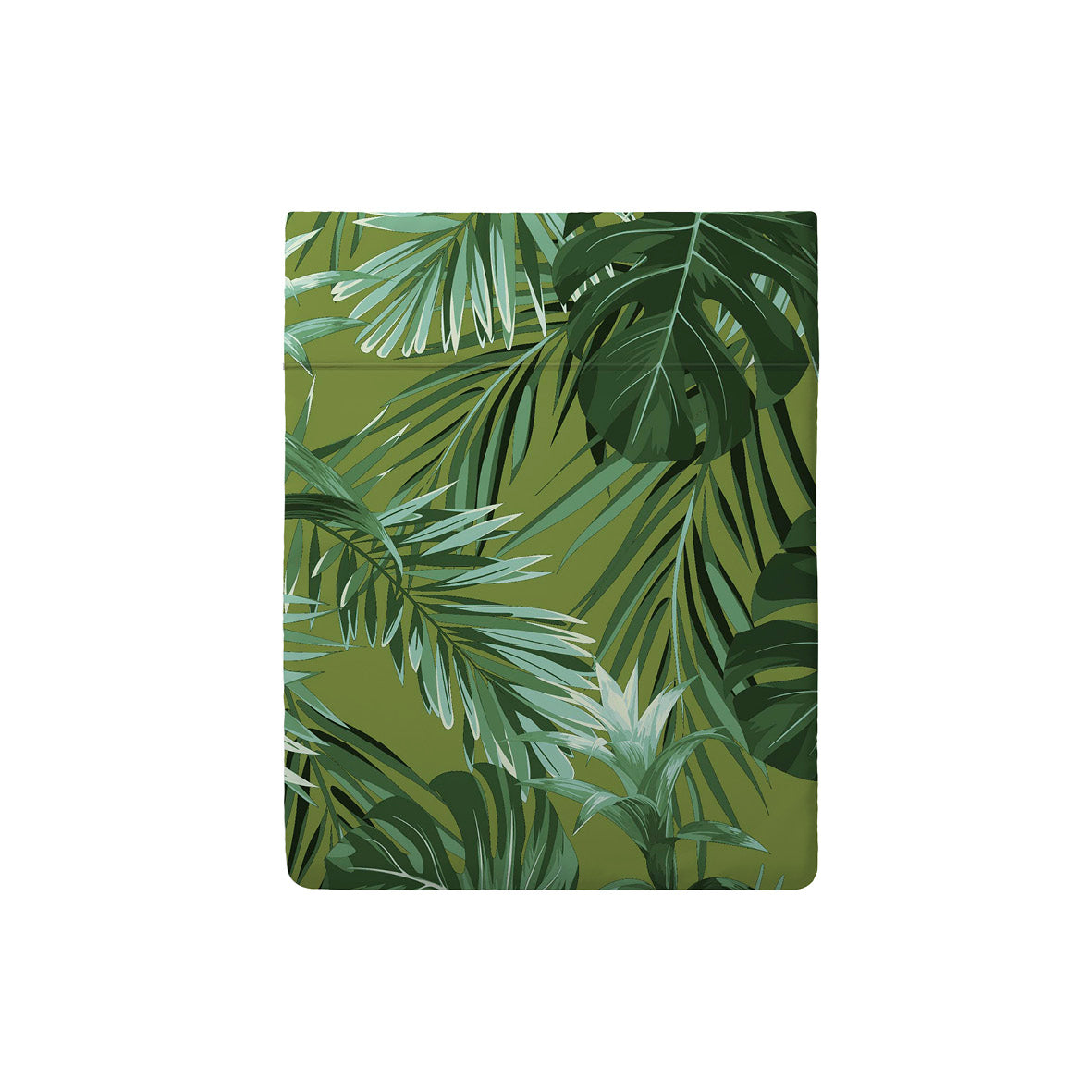 Drap plat satin de coton - Jungle Vert clair