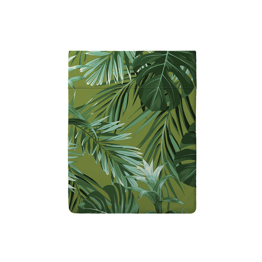 Drap plat satin de coton - Jungle Vert clair