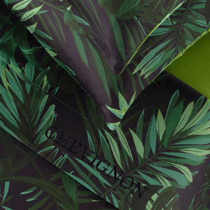 Ensemble de draps satin de coton - Jungle Vert