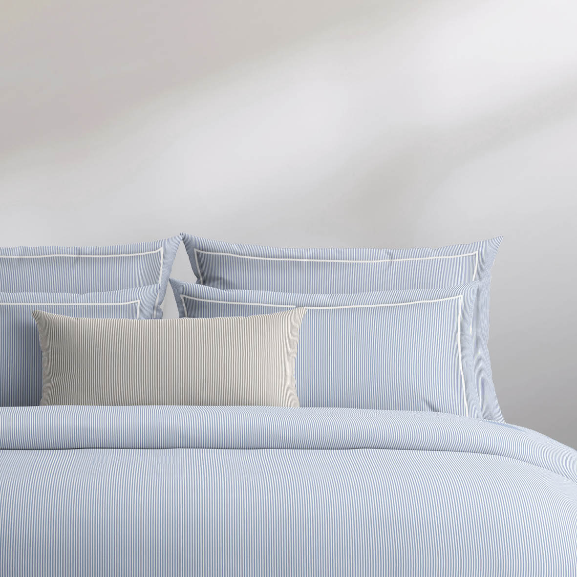 Duvet cover + pillowcase(s) cotton percal - Lyon Light blue