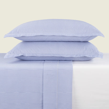 Pillowcase(s) cotton percal - Lyon Light blue