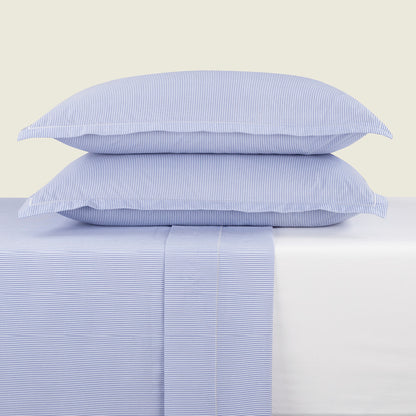 Sheet set cotton percal - Lyon Light blue