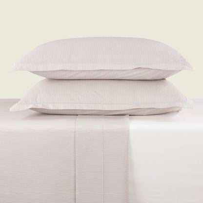 Pillowcase(s) cotton percal - Lyon Taupe