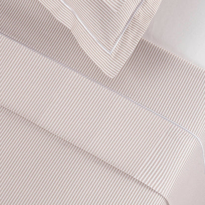 Drap plat coton percale - Lyon Taupe