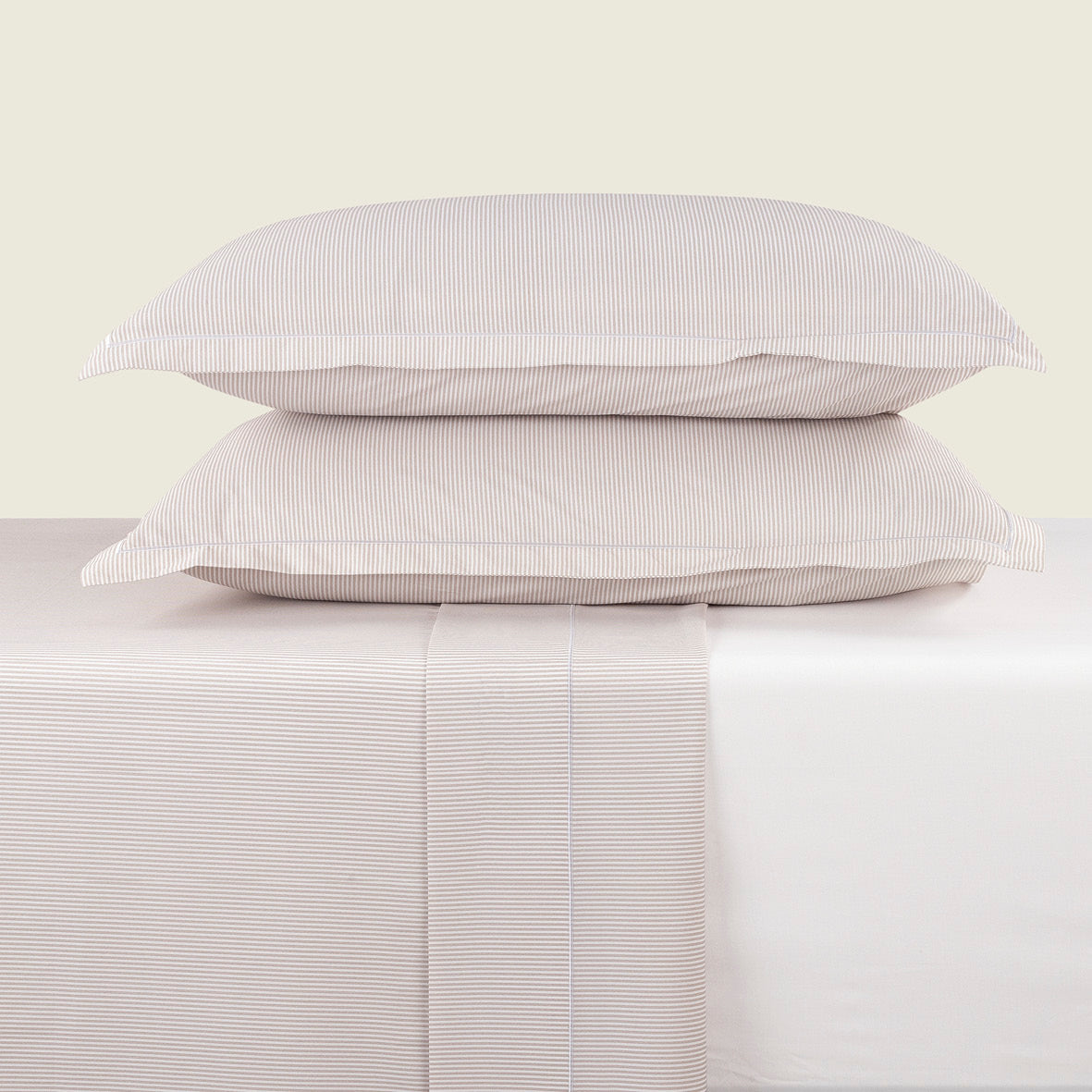 Sheet set cotton percal - Lyon Taupe