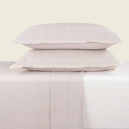Sheet set cotton percal - Lyon Taupe