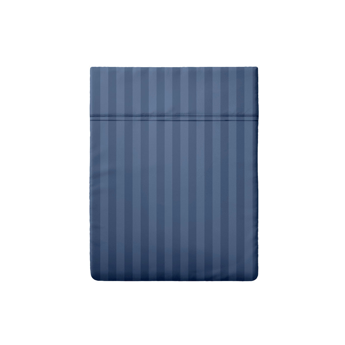 Drap plat satin de coton dobby stripe - Bleu