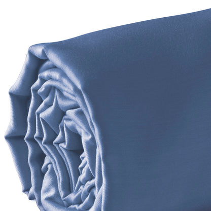 Fitted sheet cotton satin - Blue