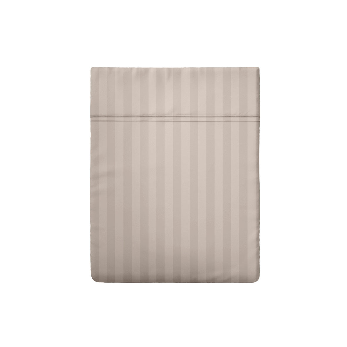 Drap plat satin de coton dobby stripe - Taupe