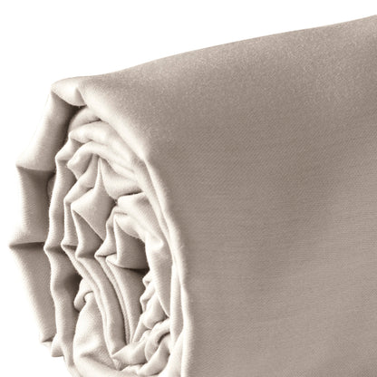 Fitted sheet cotton satin - Taupe