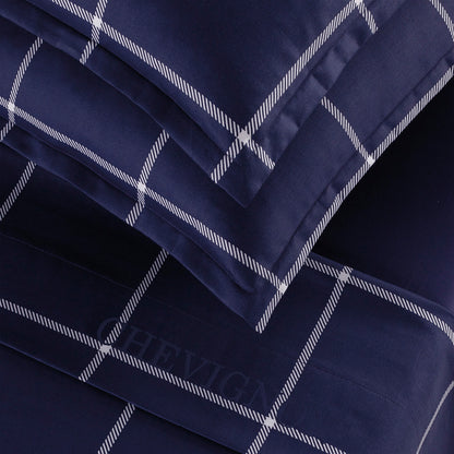 Taie(s) d'oreiller satin de coton - Arthur Bleu foncé