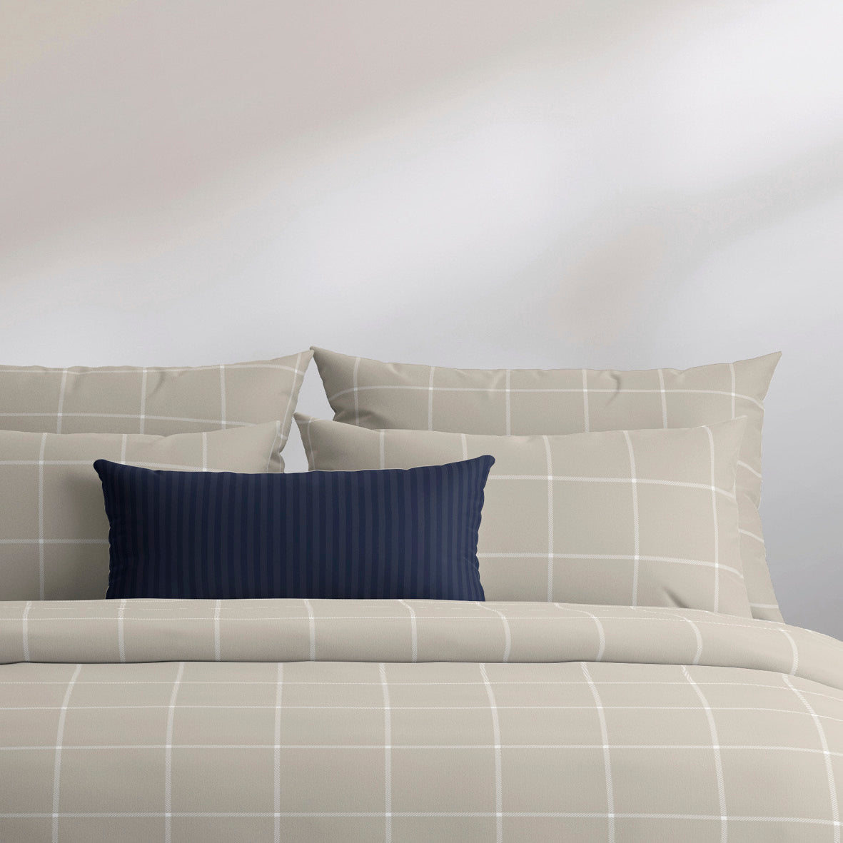 Duvet cover + pillowcase(s) cotton satin - Arthur Taupe