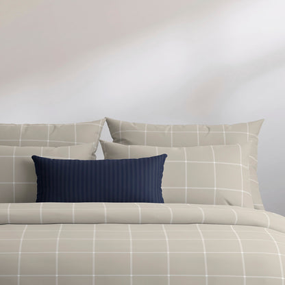 Duvet cover + pillowcase(s) cotton satin - Arthur Taupe