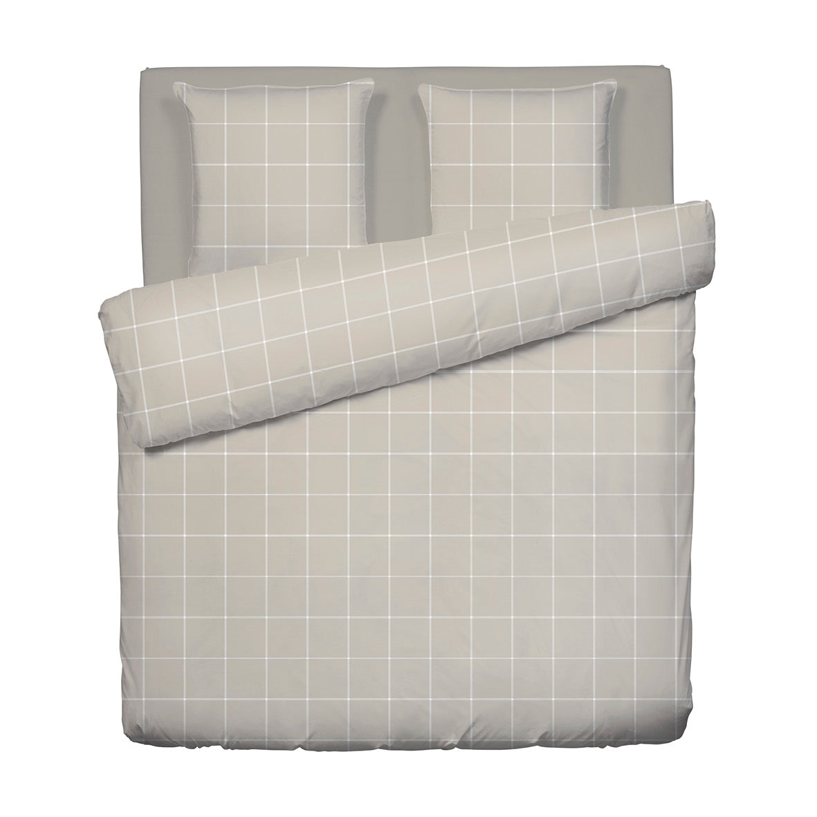 Duvet cover + pillowcase(s) cotton satin - Arthur Taupe