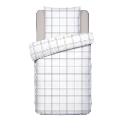 Duvet cover + pillowcase(s) cotton satin - Aaron Taupe