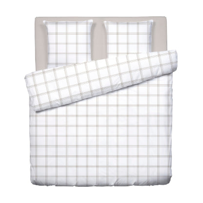 Duvet cover + pillowcase(s) cotton satin - Aaron Taupe