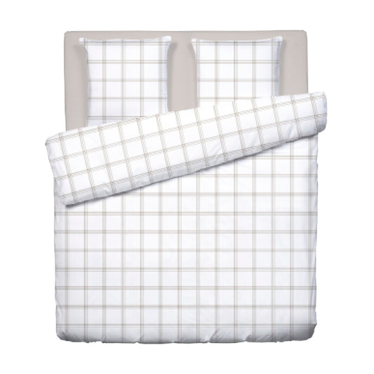 Duvet cover + pillowcase(s) cotton satin - Aaron Taupe