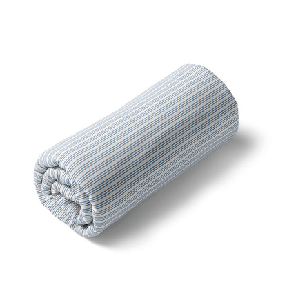 Fitted sheet cotton satin - Rémi Blue