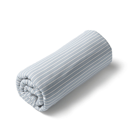 Fitted sheet cotton satin - Rémi Blue