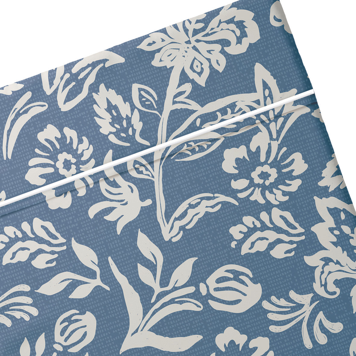 Drap plat satin de coton - Bleu jardin Bleu