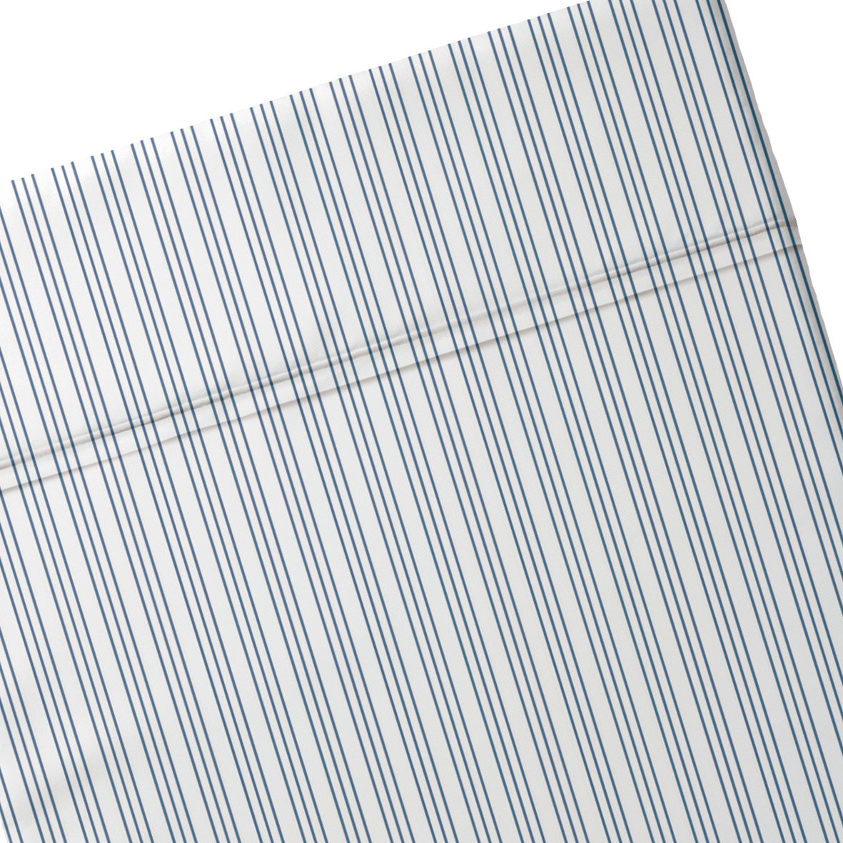 Drap plat satin de coton - Rémi Bleu