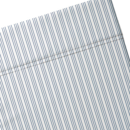 Drap plat satin de coton - Rémi Bleu