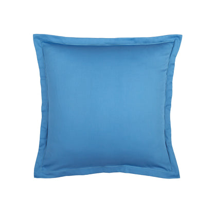 Taie d'oreiller satin de coton - Uni 1 baratta Bleu 05
