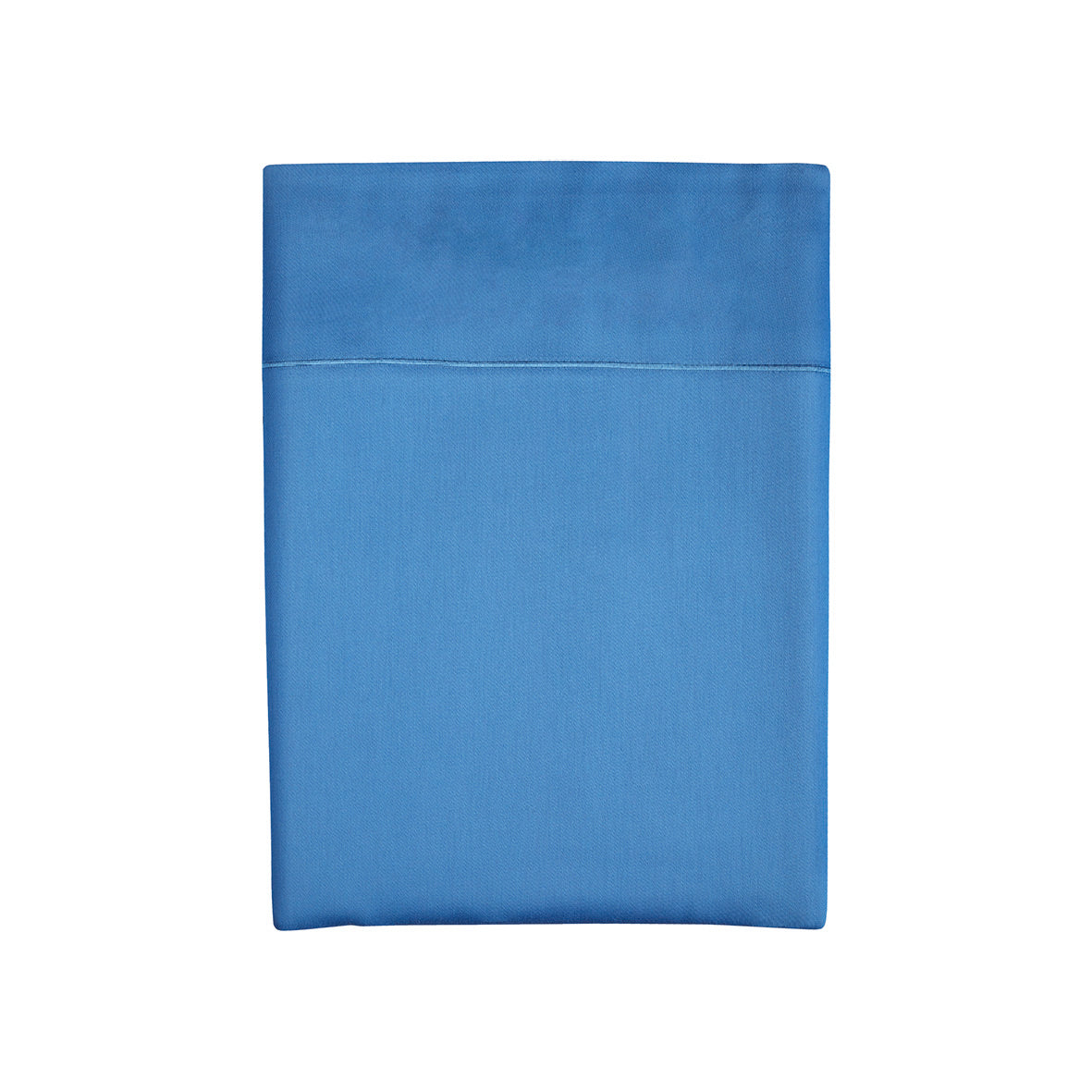 Drap plat satin de coton - Uni 1 baratta Bleu 05