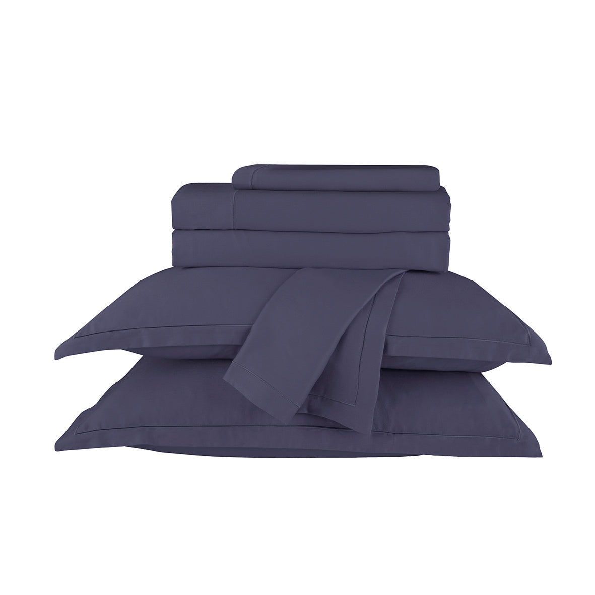 Ensemble de draps satin de coton - Uni 1 baratta Bleu 06