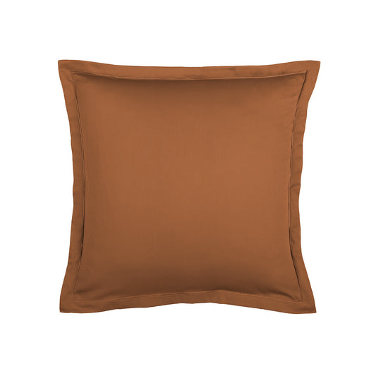 Taie d'oreiller satin de coton - Uni 1 baratta Marron 01