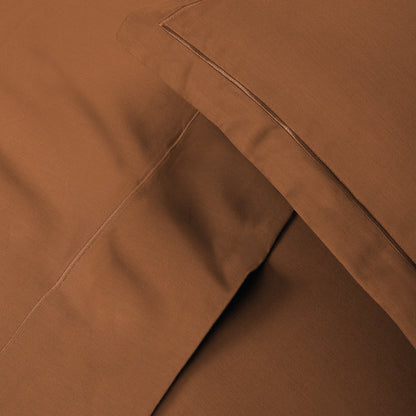Pillowcase cotton satin - Uni 1 baratta Brown 01
