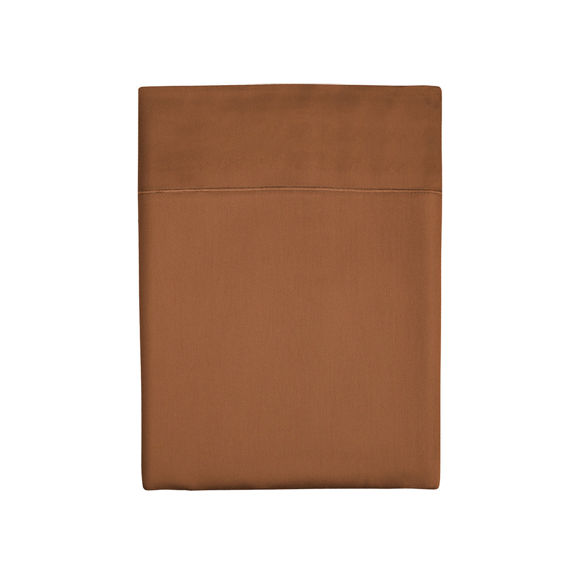 Drap plat satin de coton - Uni 1 baratta Marron 01