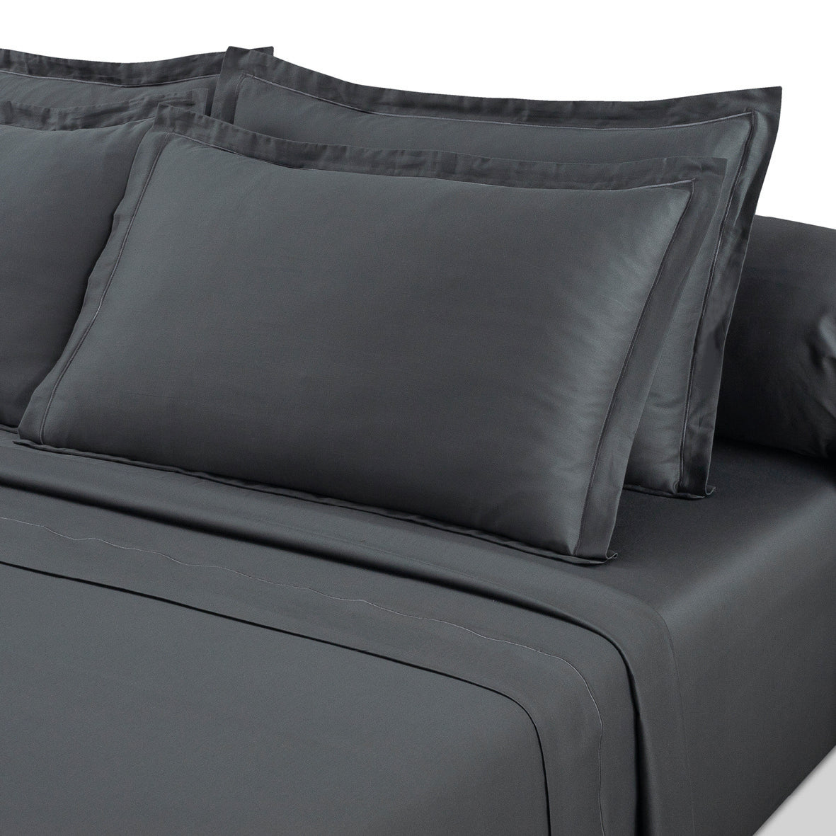 Pillowcase cotton satin - Uni 1 baratta Grey 02
