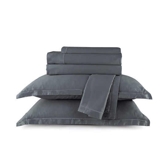 Ensemble de draps satin de coton - Uni 1 baratta Gris 02