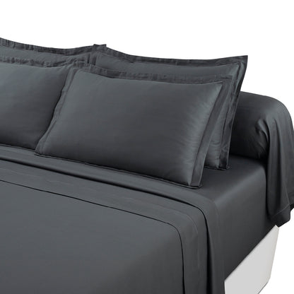Ensemble de draps satin de coton - Uni 1 baratta Gris 02