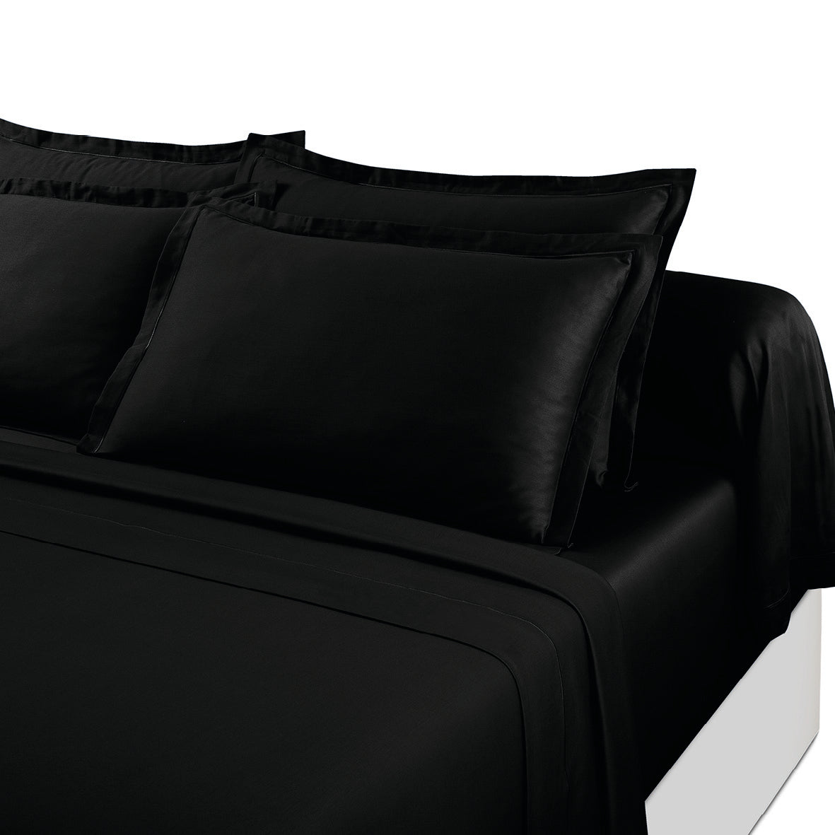 Ensemble de draps satin de coton - Uni 1 baratta Gris 03