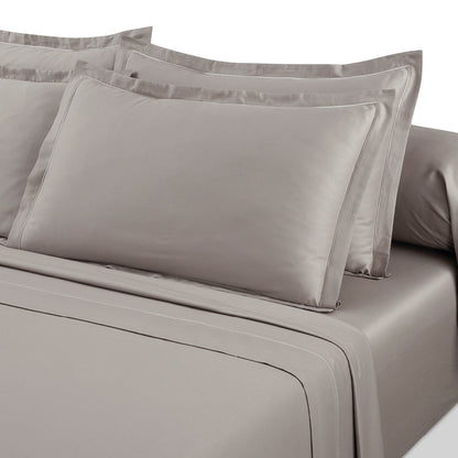 Pillowcase cotton satin - Uni 1 baratta Taupe 01