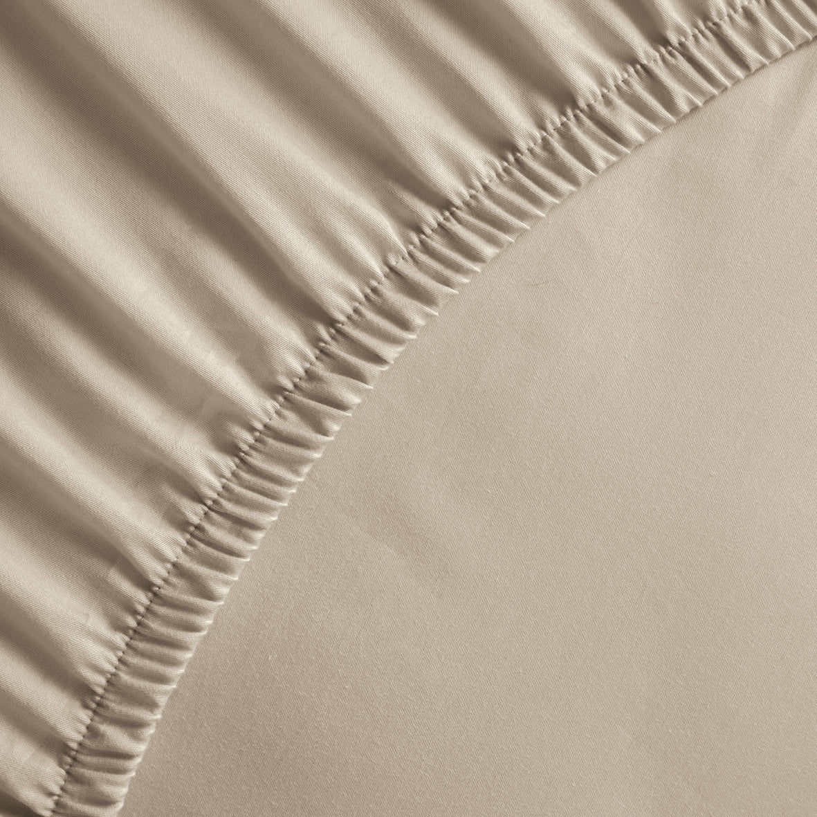 Fitted sheet cotton satin - Uni Taupe 01