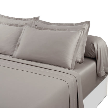 Sheet set cotton satin - Uni 1 baratta Taupe 01