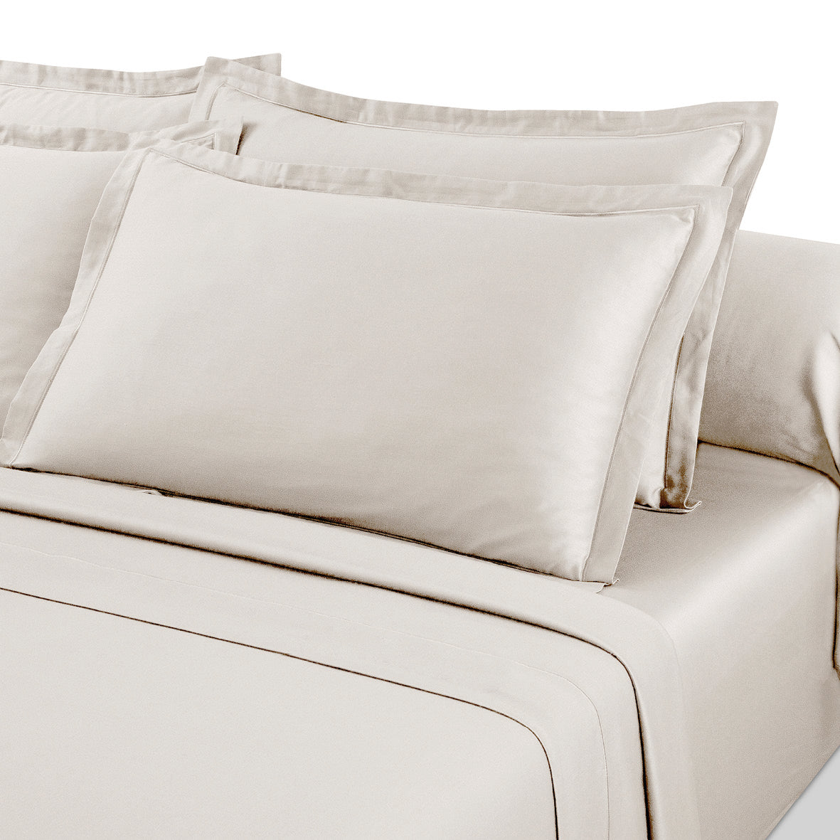 Pillowcase cotton satin - Uni 1 baratta Taupe 05