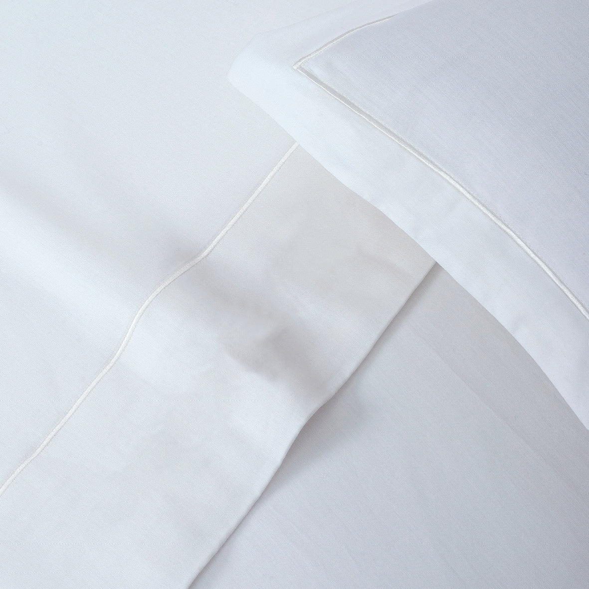 Pillowcase cotton satin - Uni 1 baratta White 01