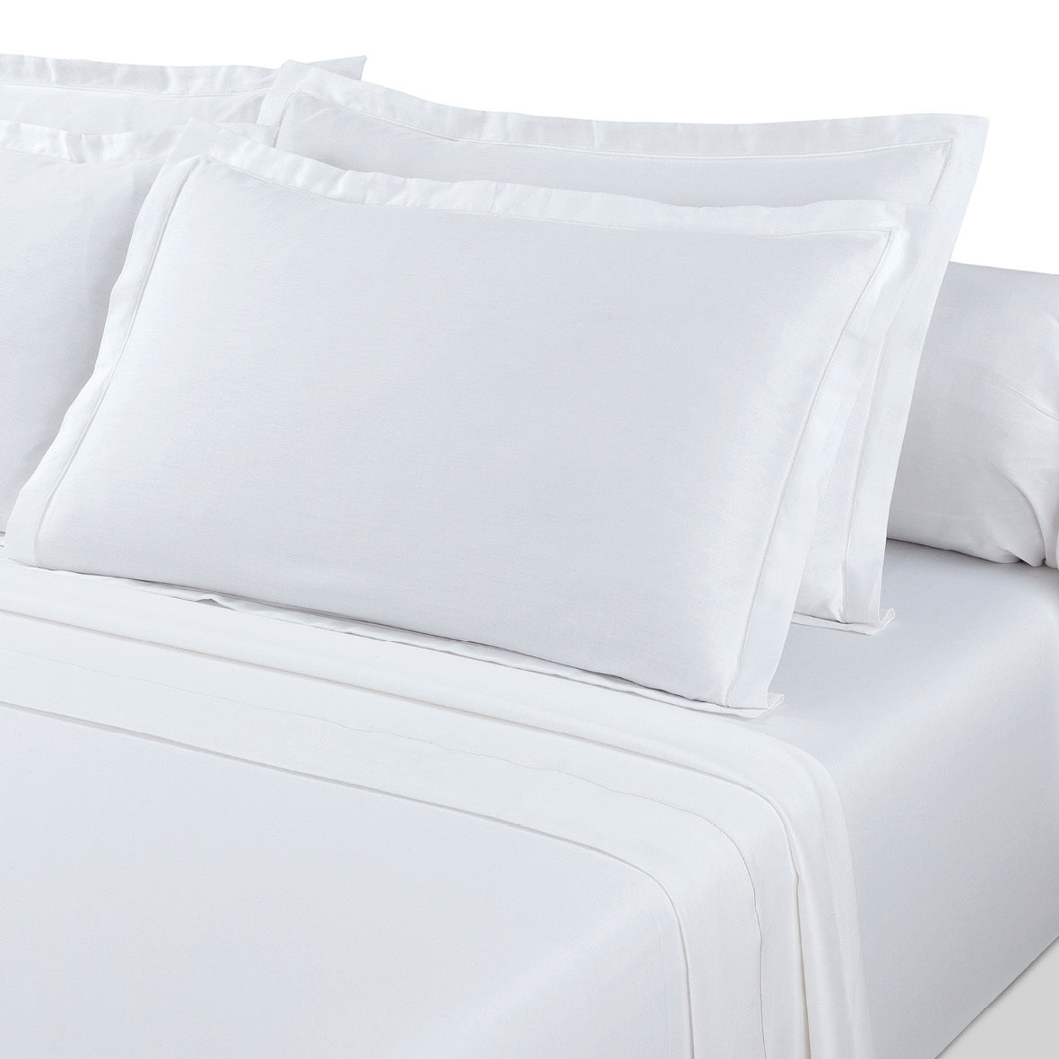 Pillowcase cotton satin - Uni 1 baratta White 01