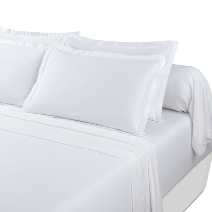 Sheet set cotton satin - Uni 1 baratta White 01