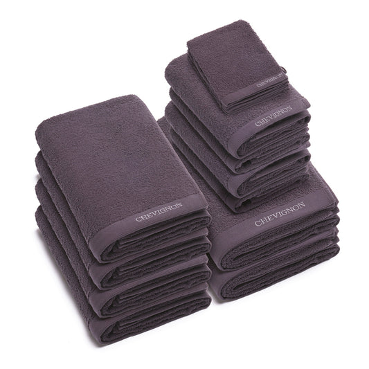 Complete bath linen set combed cotton LT - Lagon - 14 pieces