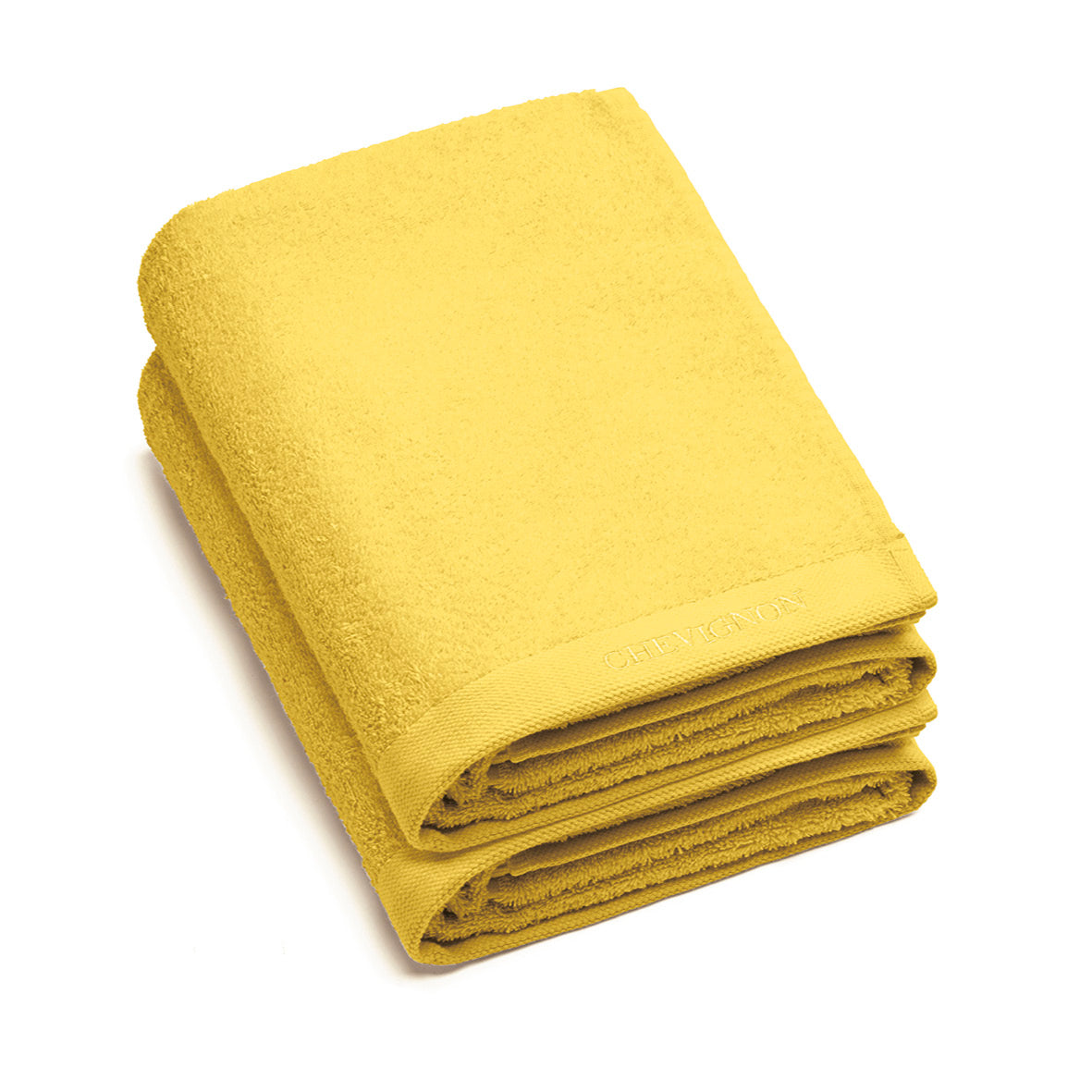 Bath towel combed cotton LT - Lagon - 2 x (70 x 140 cm) Yellow