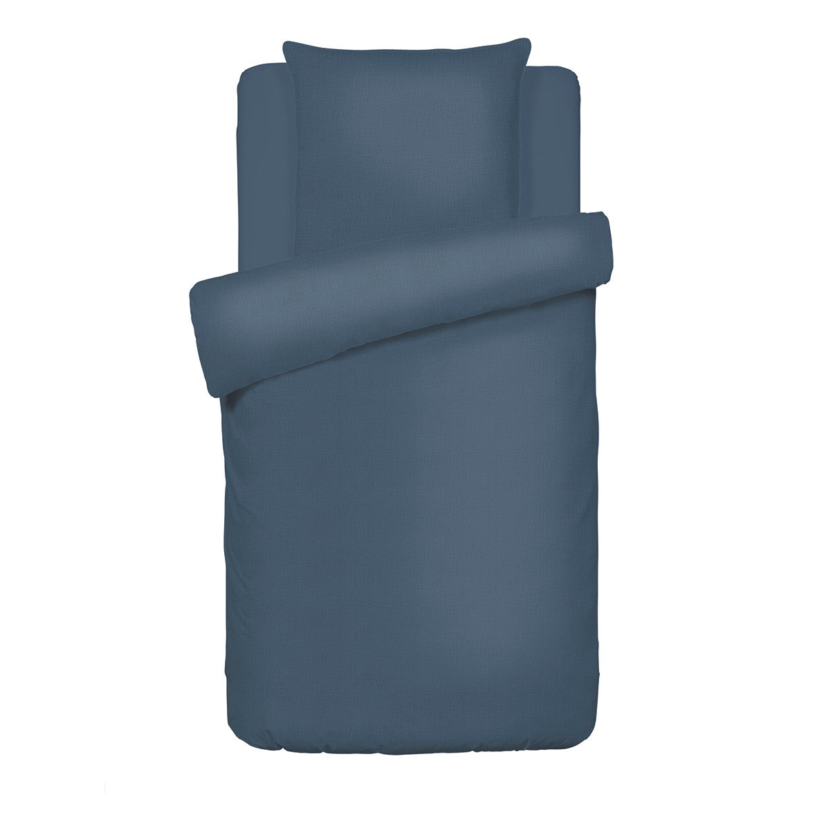 Duvet cover + pillowcase cotton gauze - Uni Blue 14